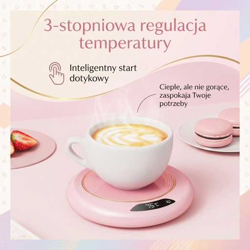 Podgrzewacz do Kubków – 3 Poziomy Temperatury 55/65/75°C