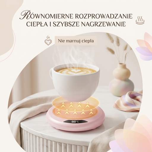 Podgrzewacz do Kubków – 3 Poziomy Temperatury 55/65/75°C